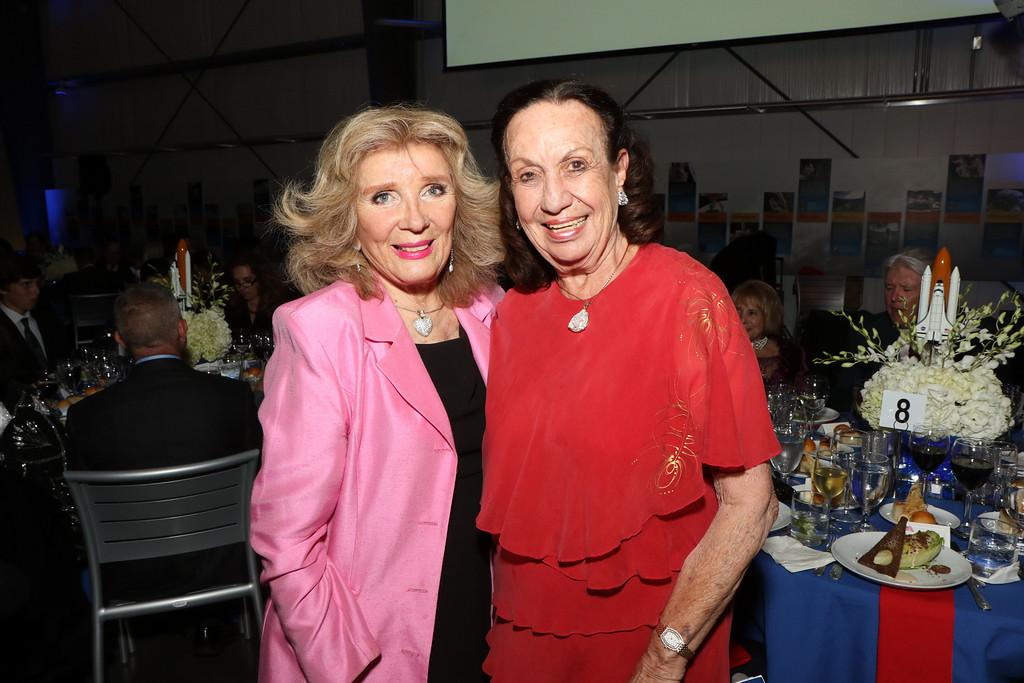 Event co-chairs: Mary Hiestand, left, and Audrey Jessup at the annual ARCS Gala on May 15, 2016 at California Science Center in Los Angeles, Calif. (Courtesy photo by Lee Salem) 