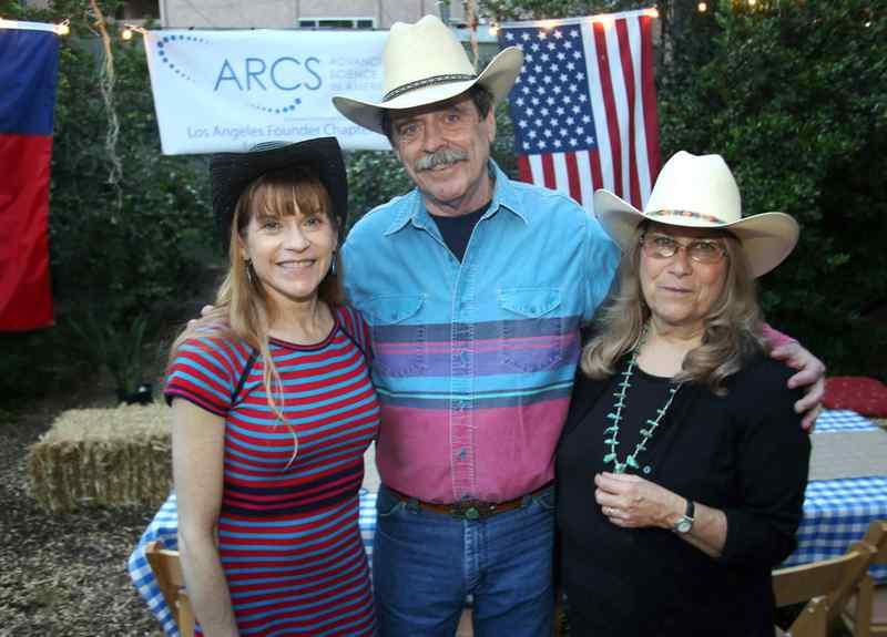 Kimberly Lain, Lani Lain and Nancy Lain at the Texas barbecue. (Photo by James Carbone)